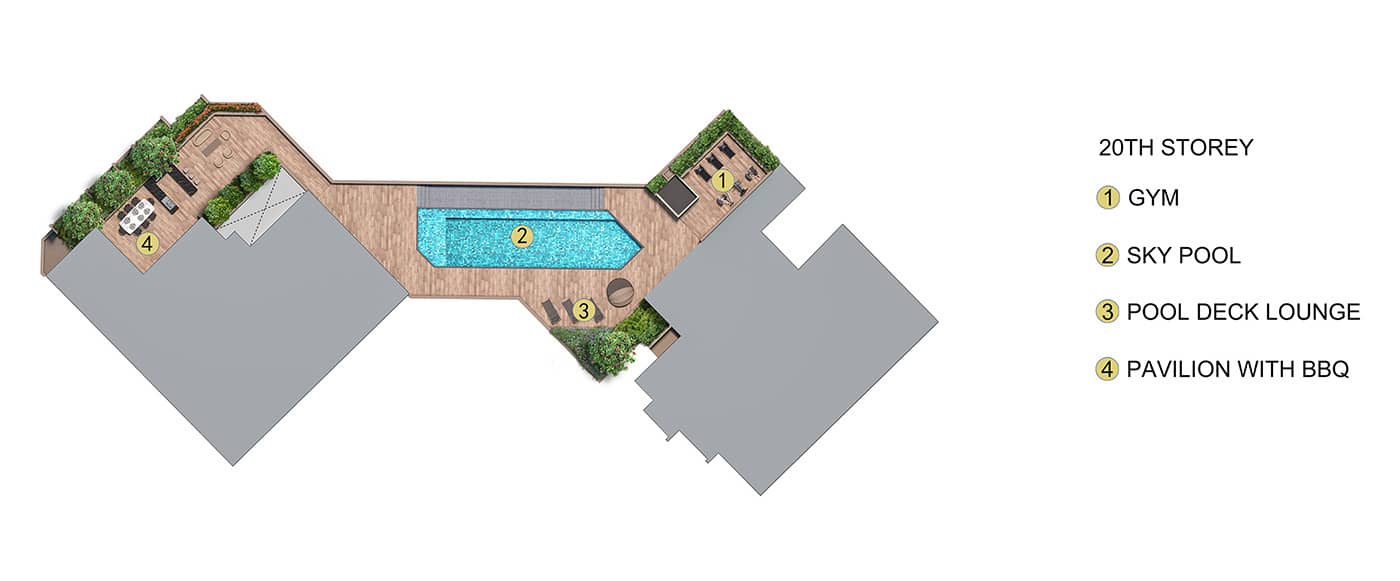 Arina East Residences 20th storey facilities plan
