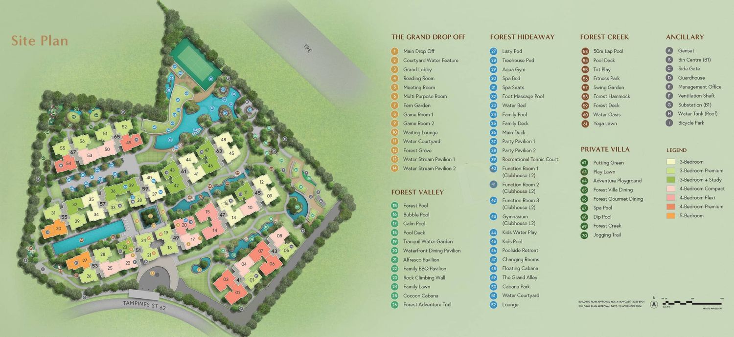 Parktown Residence Site Plan and Map