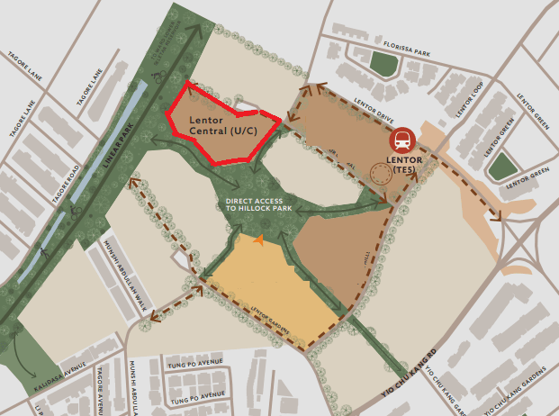 Lentor Central Residences Location Map