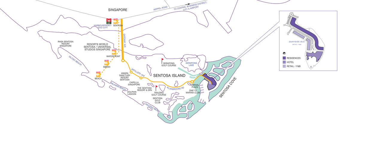 The Residences At W Singapore Sentosa Cove Site Plan and Map