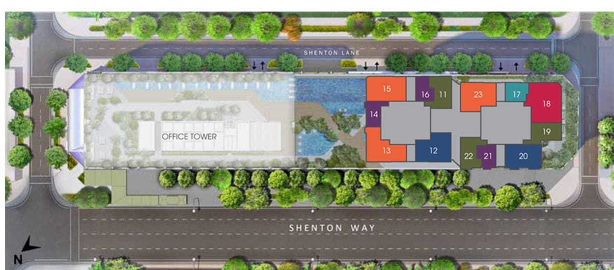 V On Shenton Site Plan and Map