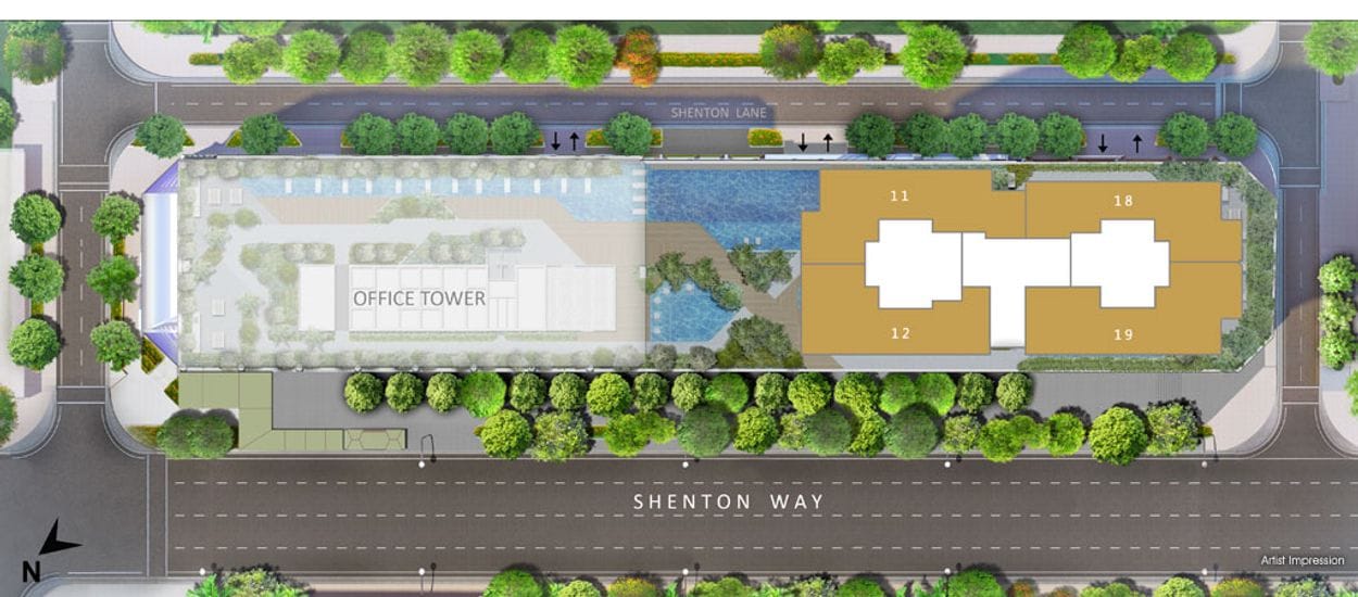 V On Shenton Site Plan and Map