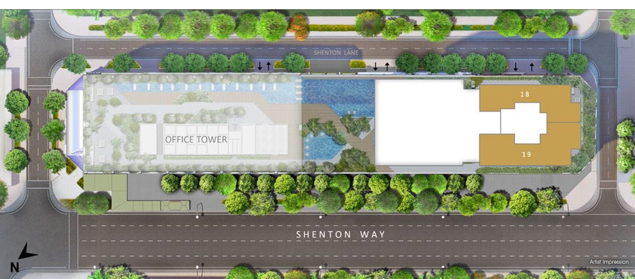 V On Shenton Site Plan and Map