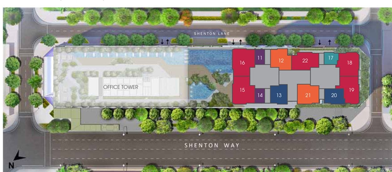 V On Shenton Site Plan and Map