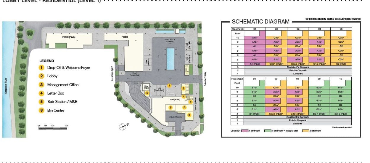 Up @ Robertson Quay Site Plan and Map