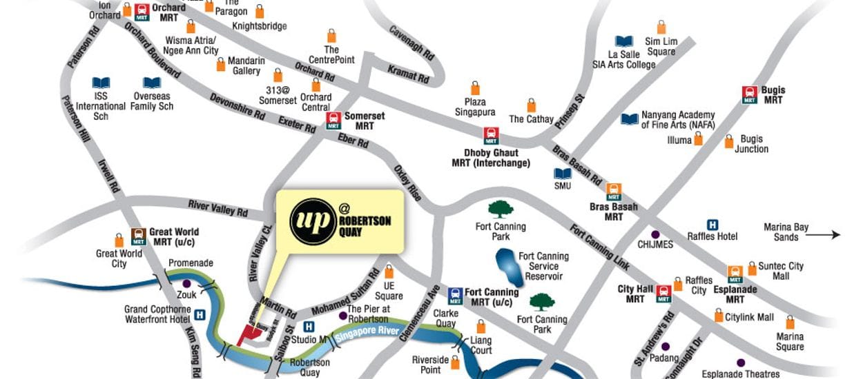 Up @ Robertson Quay Site Plan and Map