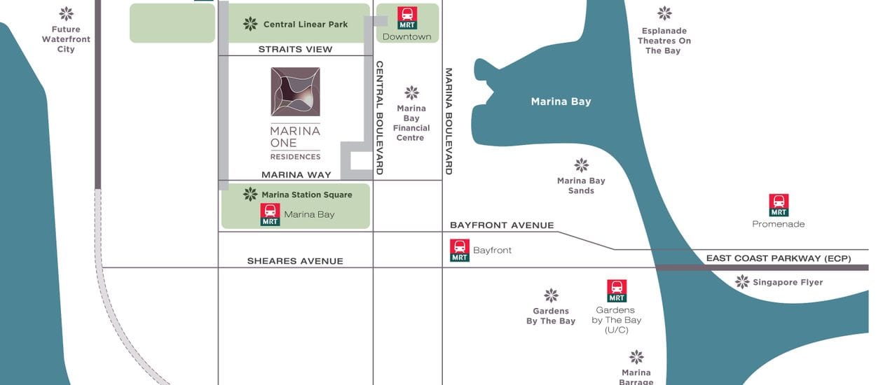 Marina One Residences Site Plan and Map