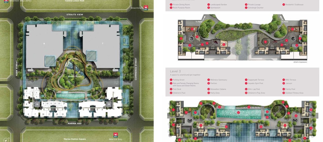 Marina One Residences Site Plan and Map