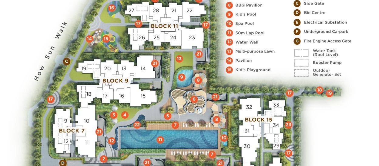 The Gazania Site Plan and Map