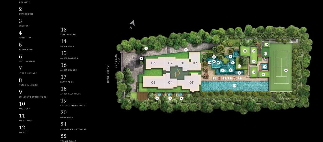 Amber 45 Site Plan and Map