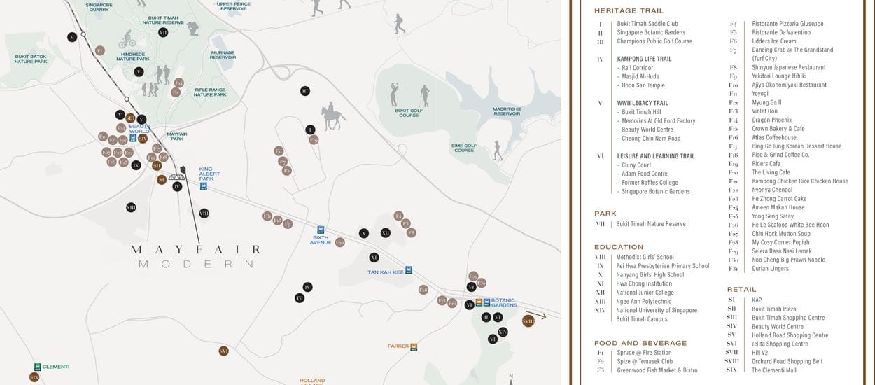 Mayfair Modern Site Plan and Map