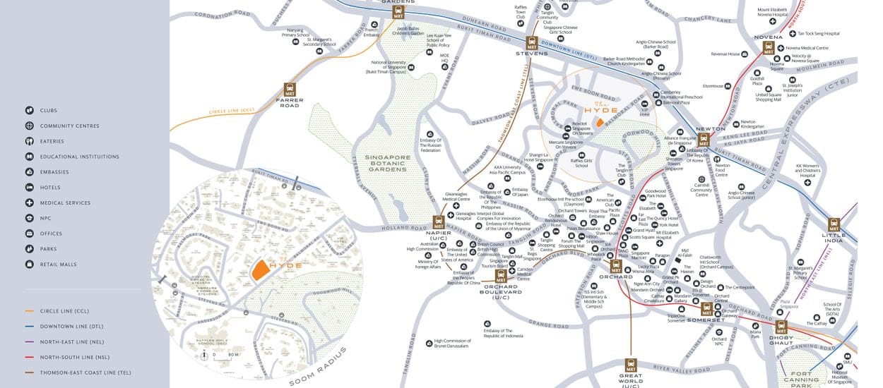 The Hyde Site Plan and Map