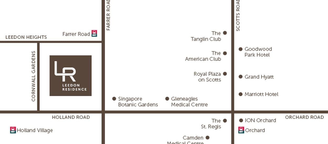 Leedon Residence Site Plan and Map
