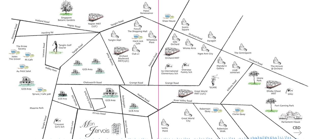 Mon Jervois Site Plan and Map