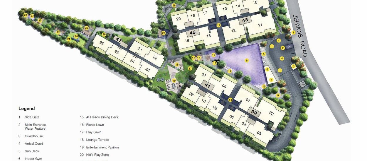 Mon Jervois Site Plan and Map