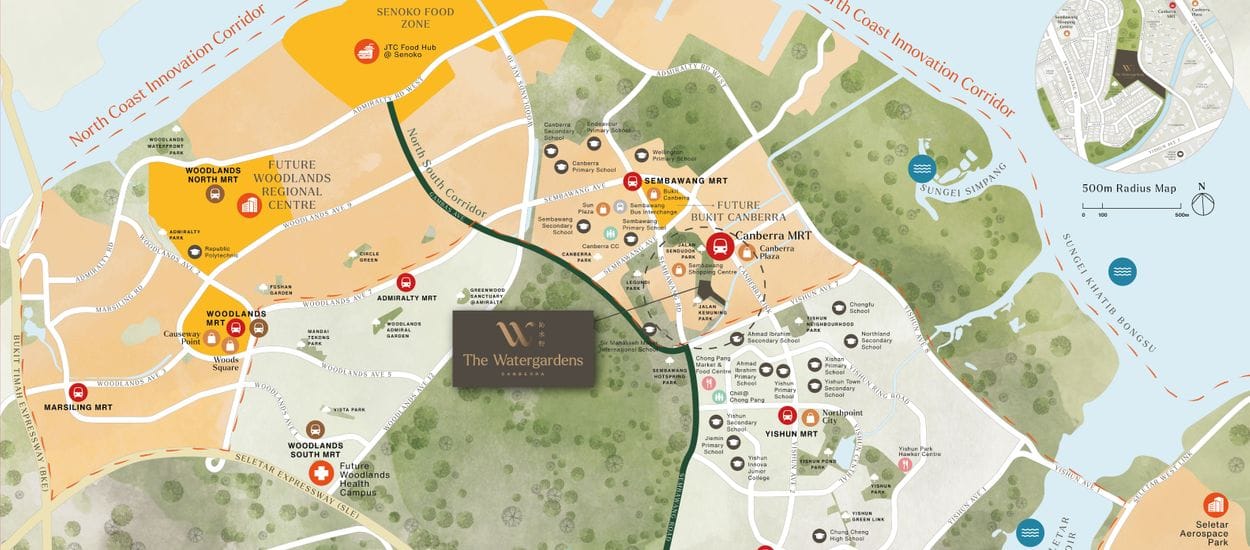 The Watergardens At Canberra Site Plan and Map
