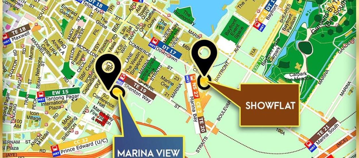 W Residences Singapore- Marina View  Site Plan and Map