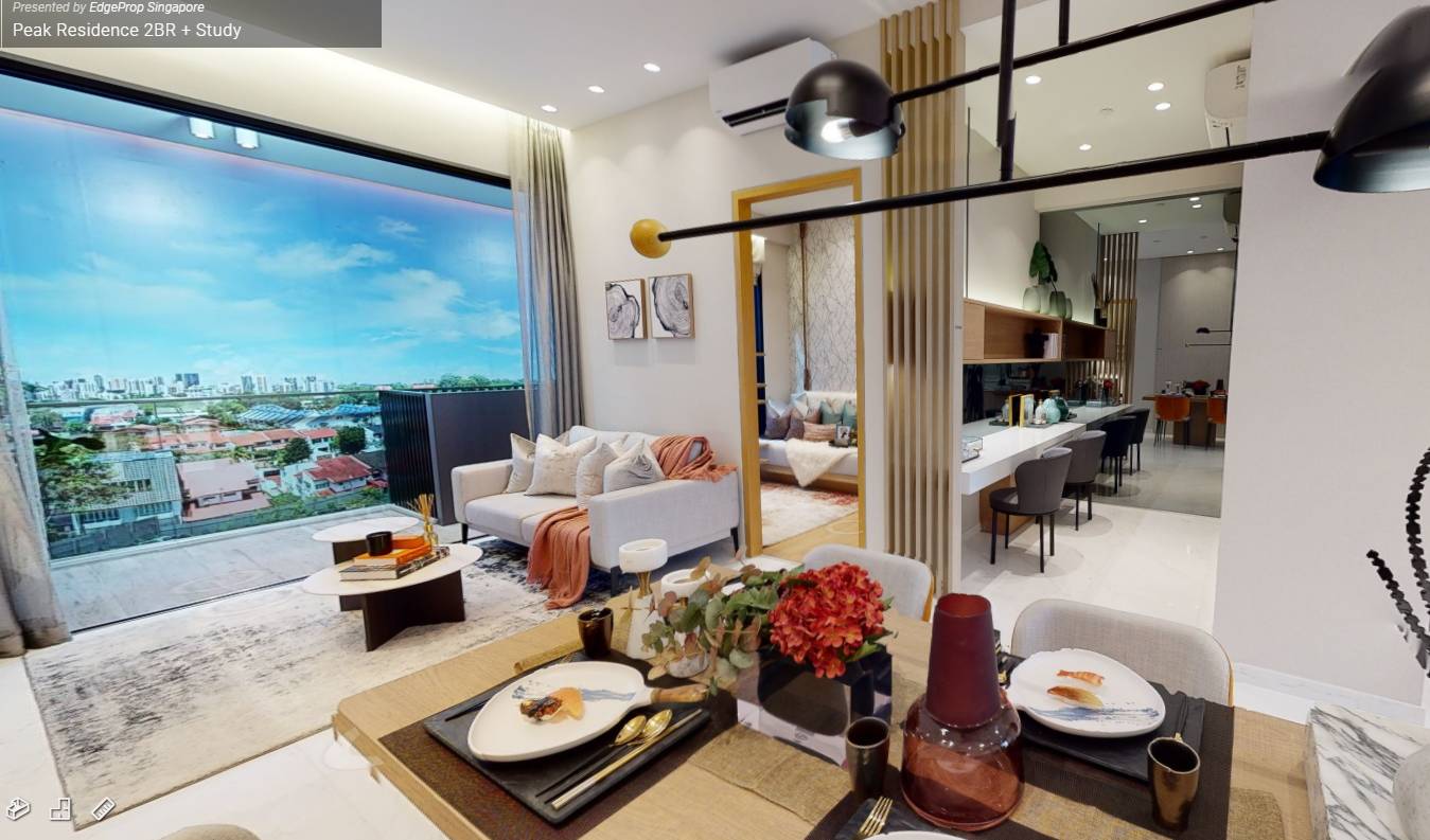 Peak Residence 2BR + Study (Matterport) virtual tour