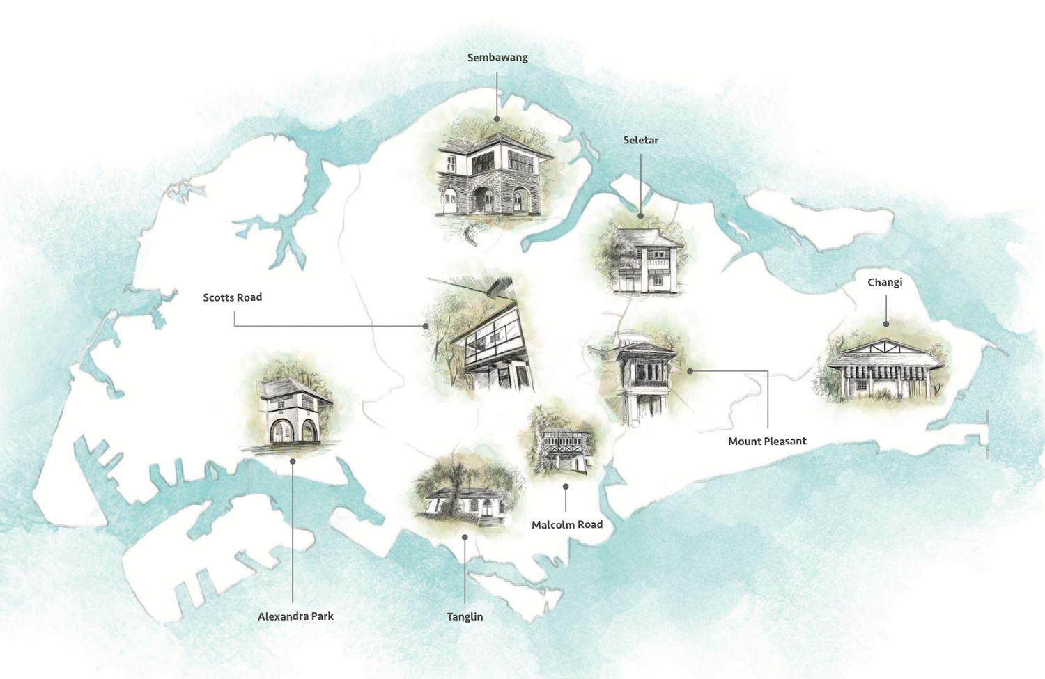 Monochrome Marvel: Black and White Bungalows