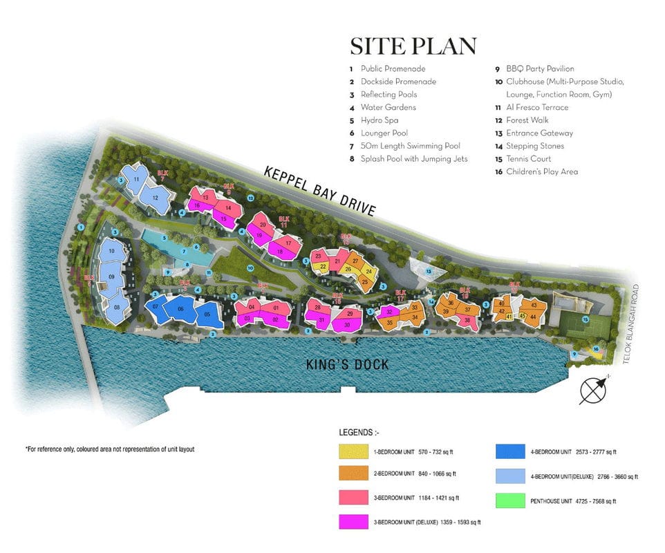 Corals At Keppel Bay Site Plan and Map