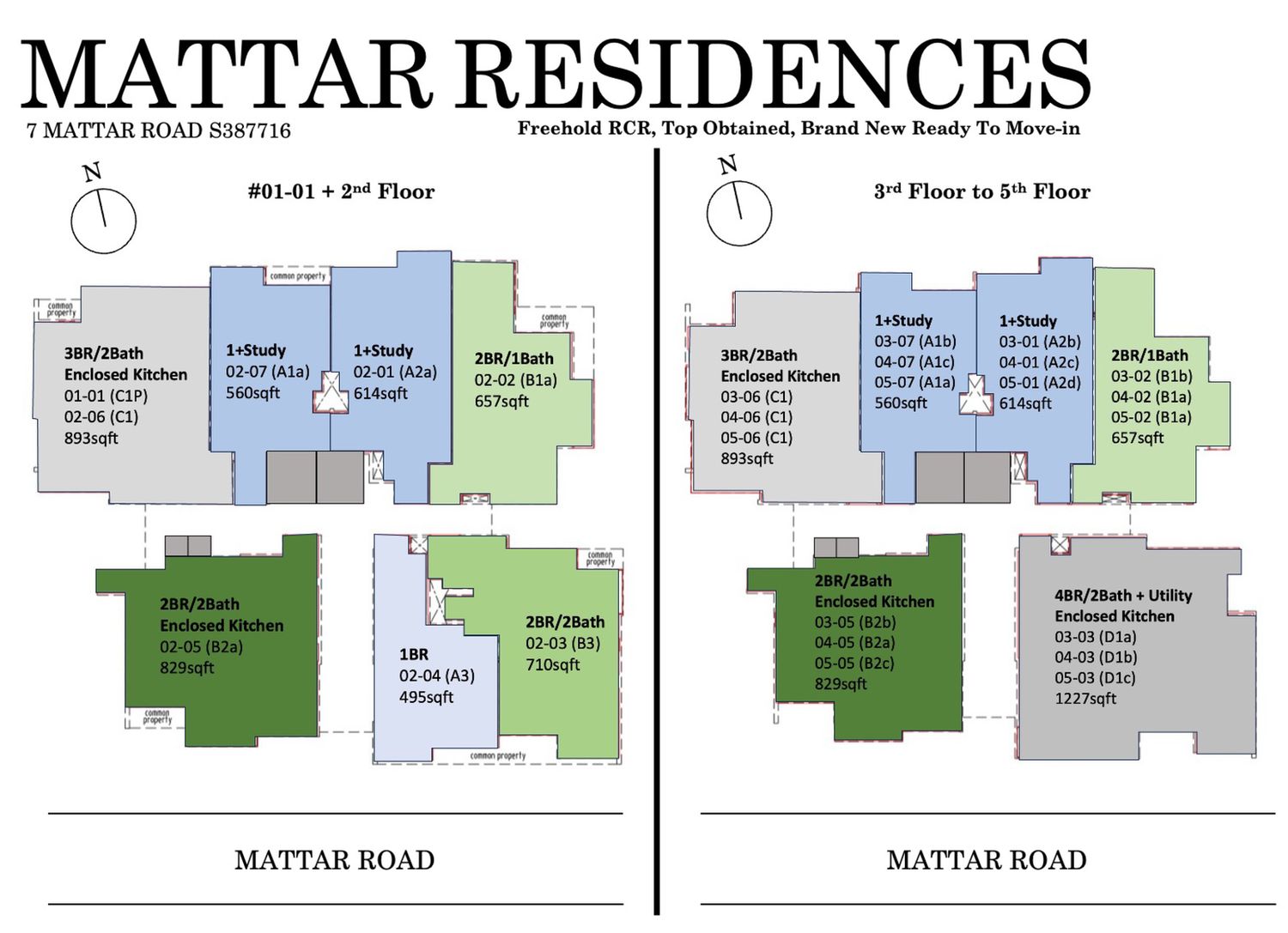 Mattar Residences Site Plan and Map