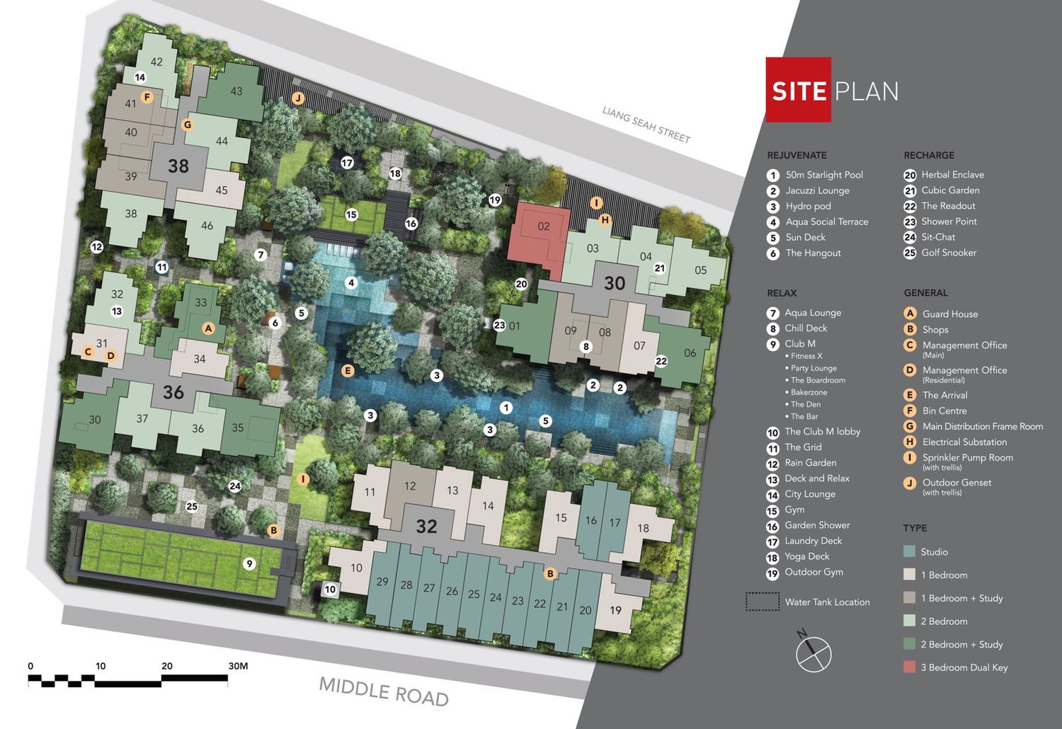 The M Site Plan and Map