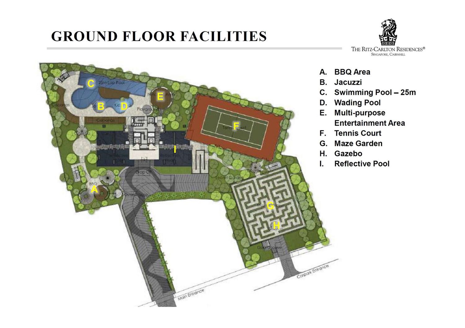 The Ritz-carlton Residences  Site Plan and Map